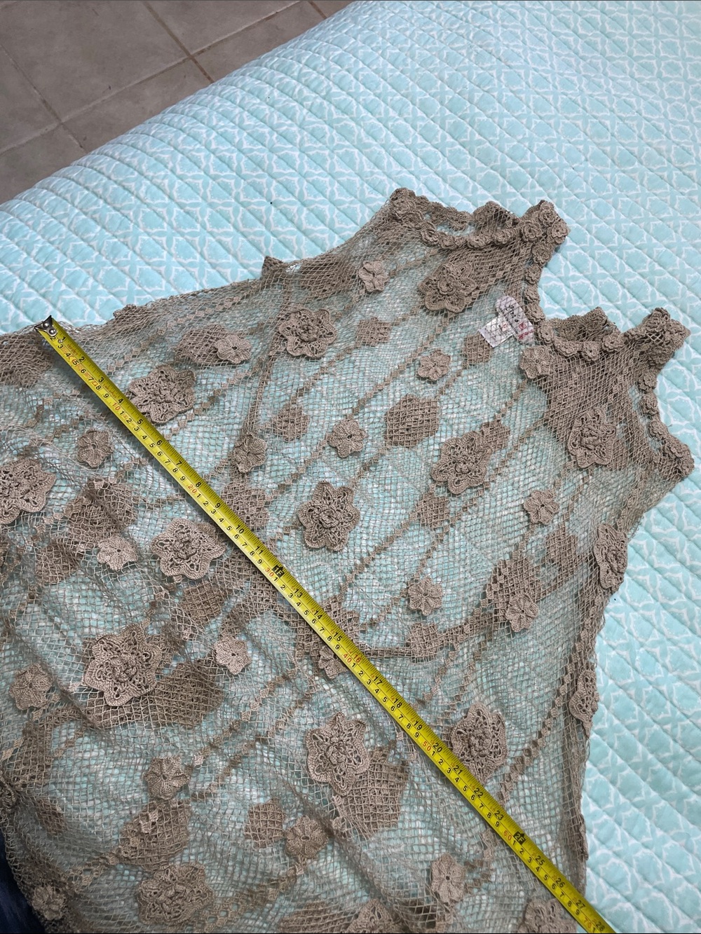 lace, crochet, rosette, and mash dress - Picture 9 of 10